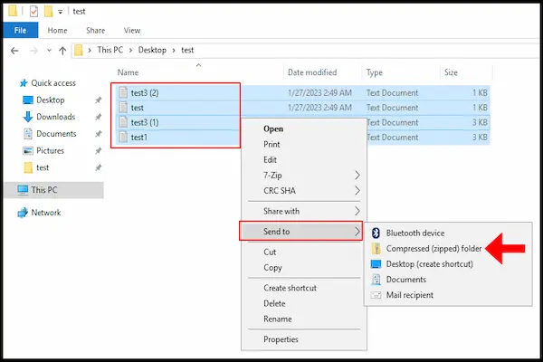 how to compress files into zip