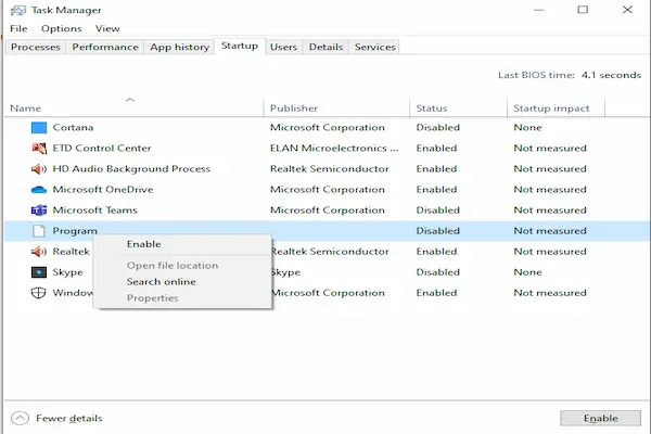 how to manage startup programs