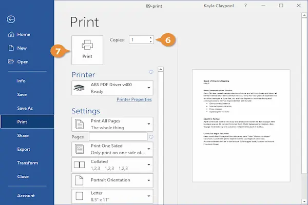 how to print documents correctly