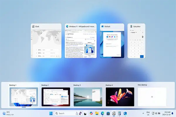 how to use multiple desktops